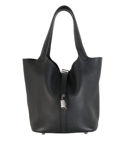 Picotin 22 In Clemence Noir, &pound;3,500, Handbags, Black, Leather, Front view